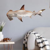 Large Metal Shark Wall Decor Art Ocean Fish Hanging Wall Sculpture B Large