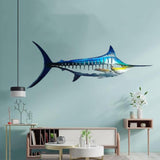Large Metal Shark Wall Decor Art Ocean Fish Hanging Wall Sculpture F Small