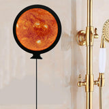 Maxbell LED Wall Mirror Bathroom Mirrors With Light 24CM Round Decorative Sun