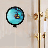 Maxbell LED Wall Mirror Bathroom Mirrors With Light 24CM Round Decorative Halloween