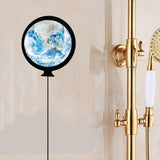 Maxbell LED Wall Mirror Bathroom Mirrors With Light 24CM Round Decorative Earth