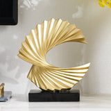 Abstract Sculpture Statue Living Room Office Shelf Desktop Decoration Golden