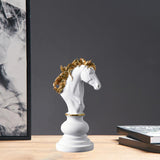 International Chess Sculpture Ornament Figurine Photo Props White Knight