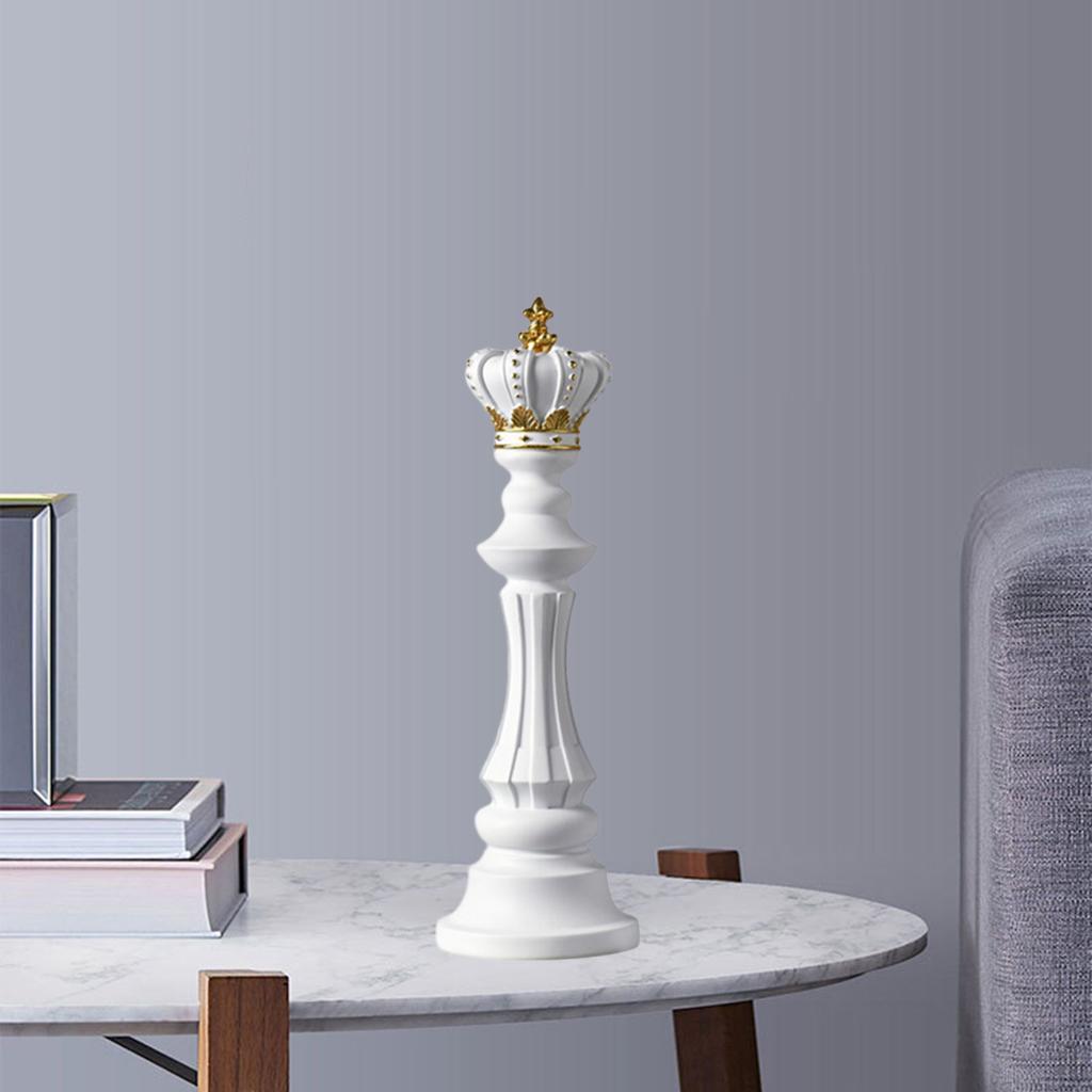 International Chess Sculpture Ornament Figurine Photo Props White Queen