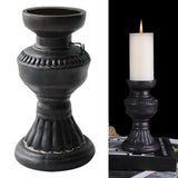 Retro Pillar Candle Holder Handicraft Table Home Decor Ornament Style 2