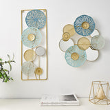 Chic Shabby Round Metal Wall Art Decor Tabletop Statues 44x5x37.5cm 22x2x60