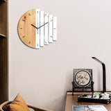Modern Hanging Wall Clock Silent Quartz Bedroom Living Room Home Shops Decor Beige White