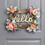 Maxbell  Wooden Welcome Door Sign Spring Farmhouse Bar Kitchen Wall Decoration Plaque