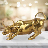 Modern Bull Sculpture Ox Ornament Cow Feng Shui Figurine Statue Office