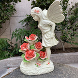 Flower Fairy Angel Figurine Home Garden Resin Girl Ornaments Yard Decor