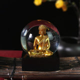 Buddha Statue Fengshui Thai Figurine Temple Sculpture Meditation Square Base