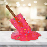 Resin Melting Popsicle Sculpture Art Modern Home Desk Decor Ornament Crafts Red