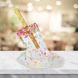 Resin Melting Popsicle Sculpture Art Modern Home Desk Decor Ornament Crafts Clear