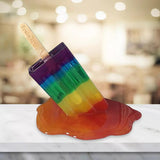 Resin Melting Popsicle Sculpture Art Modern Home Desk Decor Ornament Crafts Colorful