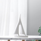 Nordic Sailboat Model Modern Sailing Ship Model for Home Desktop Shelf Decor White