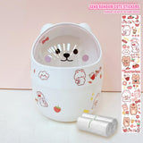 Maxbell  Mini Trash Can Home Garbage Trash Bin Pen Holder Wastebasket Tiny Container White