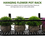 Maxbell Flower Pot Holder Rack Planter Hanger Deck Porch Outdoor 1 Layer 60x20x12cm