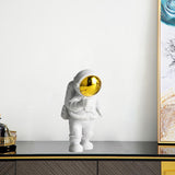 Astronaut Figure Statue Figurine Sculpture Home Office Decoration Golden B