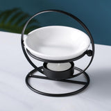 Metal Essential Oil Burner Tealight Holder Fragrance Warmer Home Decor Black