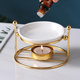 Oil Burner Candle Tealight Holder Wax Candle Tart Burner Home Decor Gold