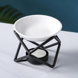 Fragrance Oil Burner Tealight Holder Candle Wax Melt Tart Warmer Gift Black