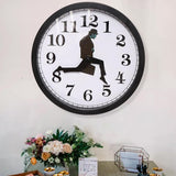 Maxbell  Wall Clocks 10 Inch Kitchen Battery Operated Art Clocks for Bathroom Black