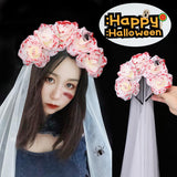 Halloween Headbands Unisex Costume Cosplay Headwear 120x20cm Rose