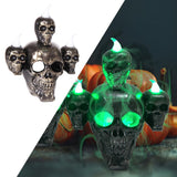 Creepy Halloween Skull Statue Incense Burner Party Decoration Props Golden