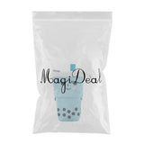 Maxbell Stand Pencil Holder Milky Tea Shape Makeup Organizer Multifunction Blue