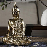 Buddha Statue Buddism Figurines Sculpture Zen Meditation Home Decor Golen