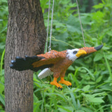 Polyresin Eagle Flight of Freedom American Bald Eagle Hanging Bird Statue 27.5x10.5cm chain