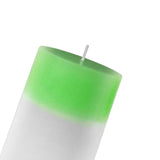 Natural Candles Built in LED Light Pillar Candles Color Changing Green