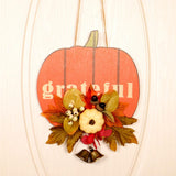 Maple Leaf Autumn Wreath Pumpkin Garland Door Decoration w/Bells