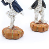 Bookshelf Pumpkin Statue Halloween Figurines Dancing Doll Mummy Sculpture