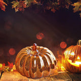 LED Pumpkin Lantern Night Lamp Light Halloween Party Fall Golden 1