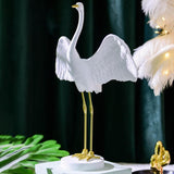 Resin Art Crane Statue Sculpture Bird Art Decor Home Wedding Decoration B