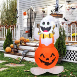 Maxbell Halloween Air Inflatable Pumpkin Ghost LED Light Outdoor Yard Party Decor Bunny Pumpkin