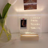 Acrylic Message Board Note Board LED Light Up Clear Writing Board Style 1