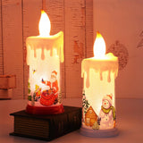 Christmas Candle Lights Table Decoration Party Lamp Snowman