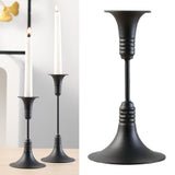 Retro Iron Candlestick Pillar Candle Holder Stand Table Centerpiece for Home S