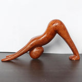 Yoga Sculpture Meditation Room Yoga Pose Statue Desktop Decor 18x4.5x10cm