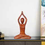 Yoga Sculpture Meditation Room Yoga Pose Statue Desktop Decor 11x4x18cm