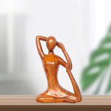 Yoga Sculpture Meditation Room Yoga Pose Statue Desktop Decor 11x3.5x16cm