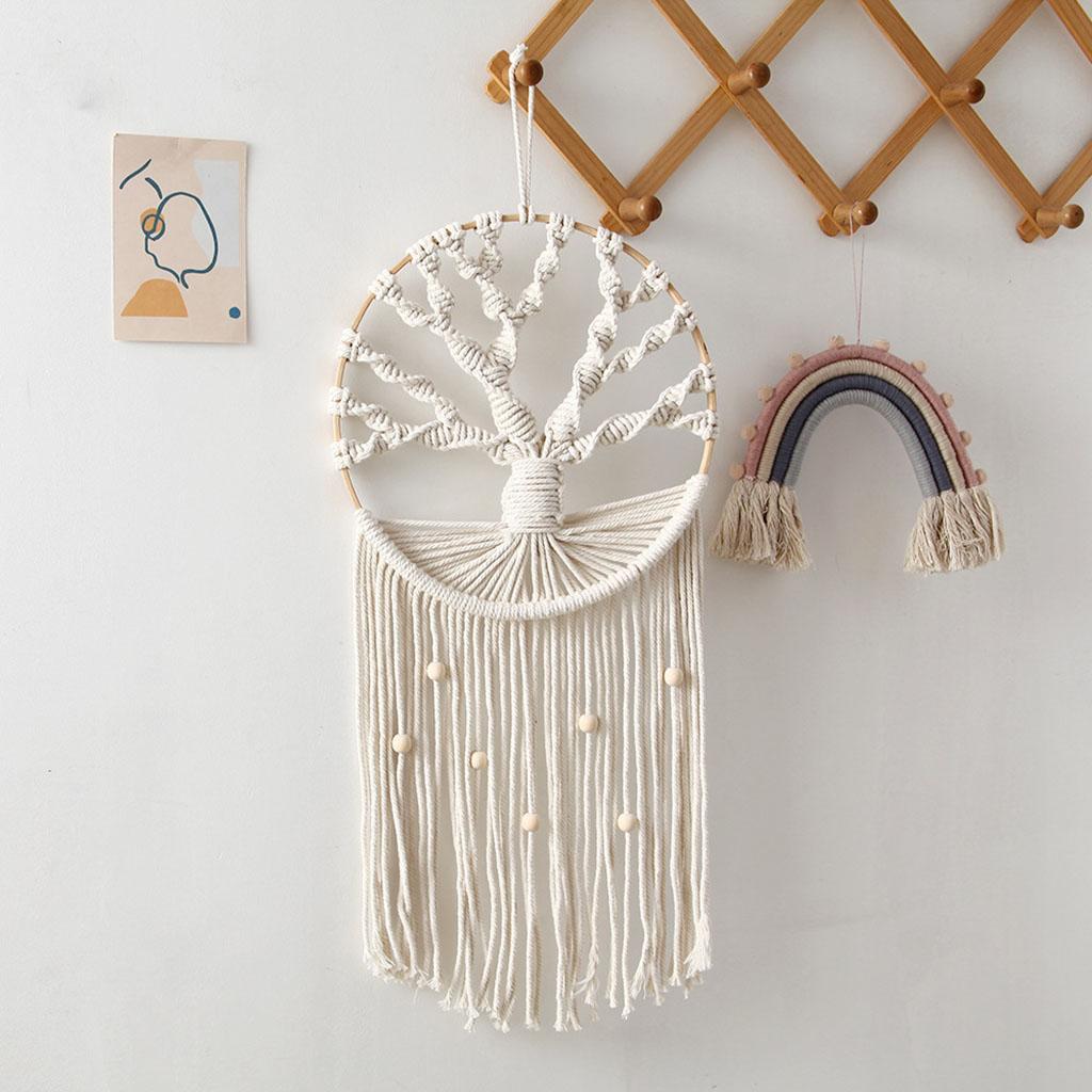 Maxbell  Handmade Macrame Tassel Wall Hanging Art Woven Tapestry Boho Home Room Decor