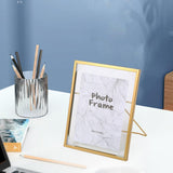 Creative Nordic Metal Glass Photo Frame Crafts Home Desktop Bedroom Decors M Golden