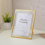 Creative Nordic Metal Glass Photo Frame Crafts Home Desktop Bedroom Decors L Golden