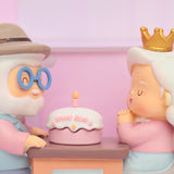 Creative Figurines Old Couples Micro Landscape Ornaments Decoration Gifts Cake Wish