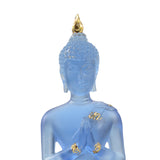 Meditating Buddha Statue Figurine Sculpture Home Office Decor Craft Blue