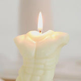 Male's Body Wax Scented Candle Human Body Curve Home Decor Milky White