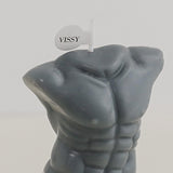 Male's Body Wax Scented Candle Human Body Curve Home Decor Grey